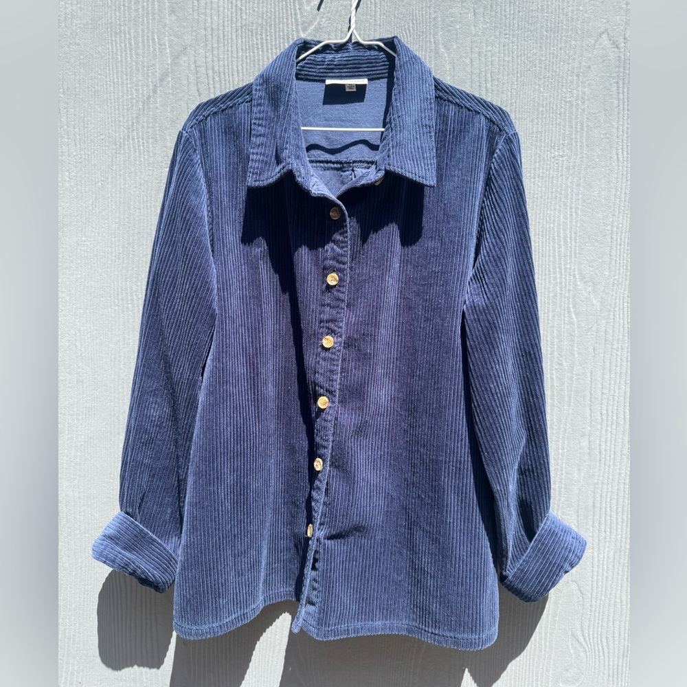 Northstyle Brand Women’s Navy Corduroy Button Up Jacket Size XL